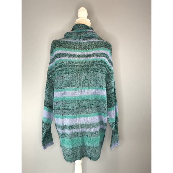 𝅺Free People Candy Stripe Tunic Waterfall Alpaca Wool Sweater  Small - Picture 3 of 6